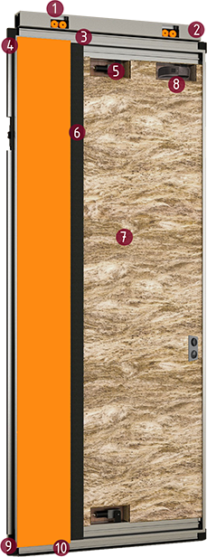Electric folding movable partition door