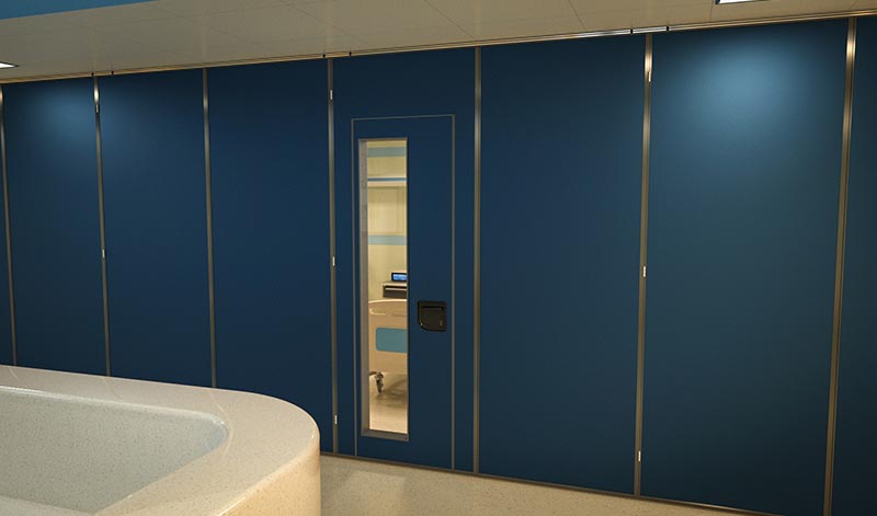 folding movable partition wall connection