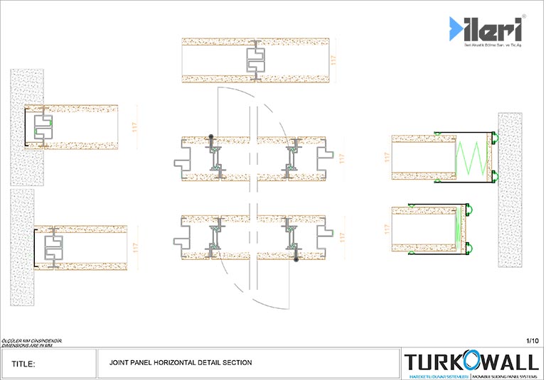 Panplus movable wall horizontal section