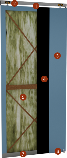 wood sliding partition wall door