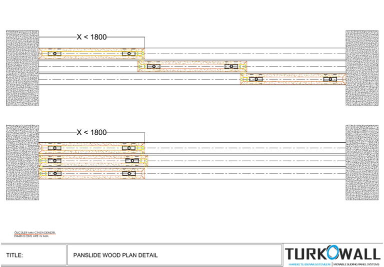 panslide wood plan horizontal detail model