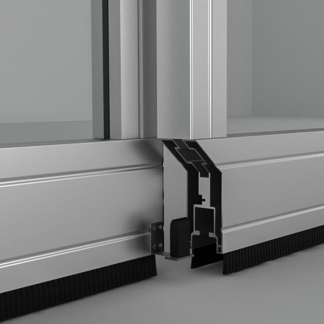 camlı katlanır hareketli bölme bağlantı